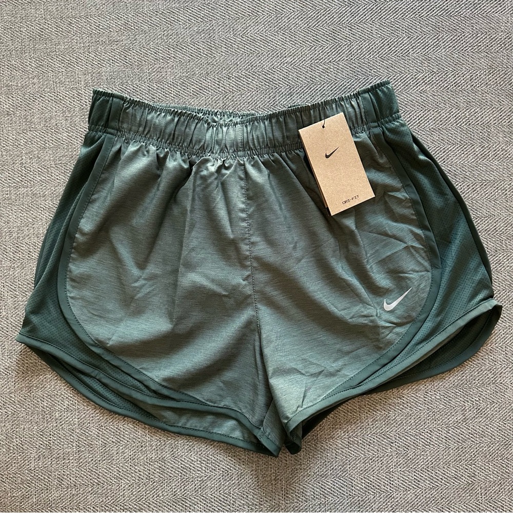 Nike Women's Dri-FIT Running Shorts in Forest Green